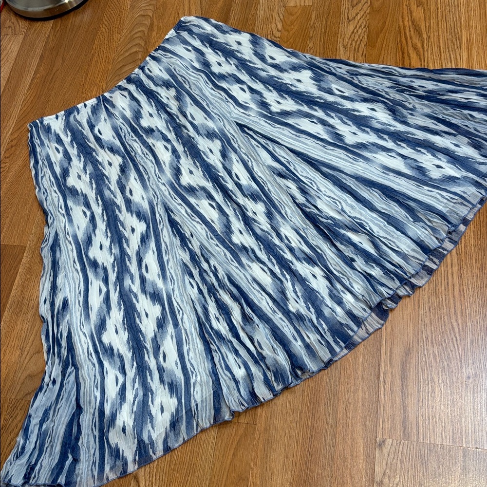 Ruby Rd. Petite Blue And White Patterned Maxi Ski… - image 1